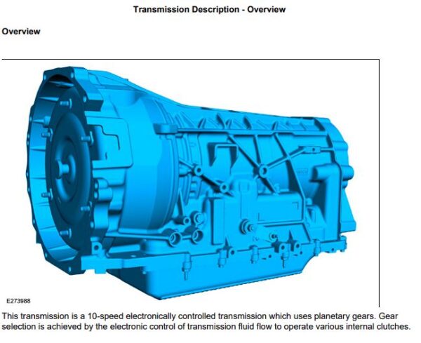 Service manual Ford 10R80 10-Speed Automatic Transmission | 307-01