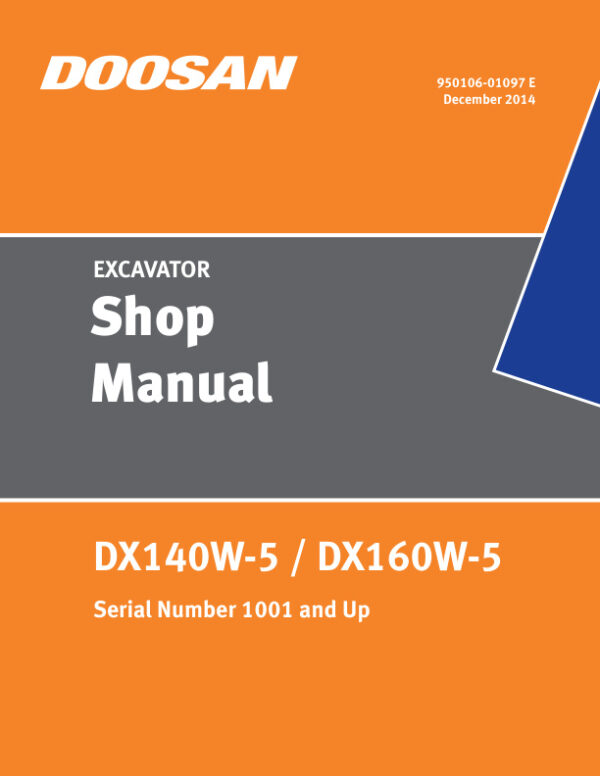 Service manual Doosan DX140W-5, DX160W-5 Excavator