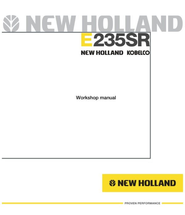 Service manual New Holland E235SR Excavator