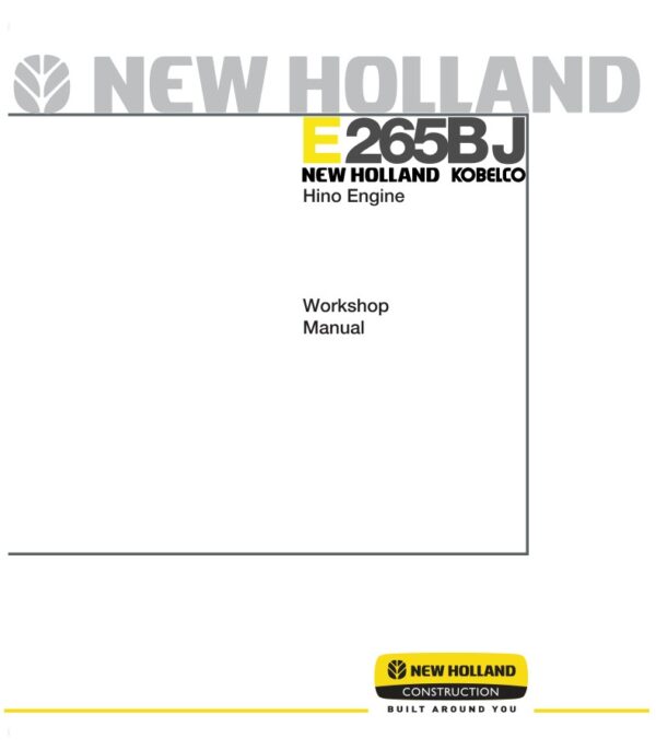 Service manual New Holland E265BJ Hydraulic Excavator