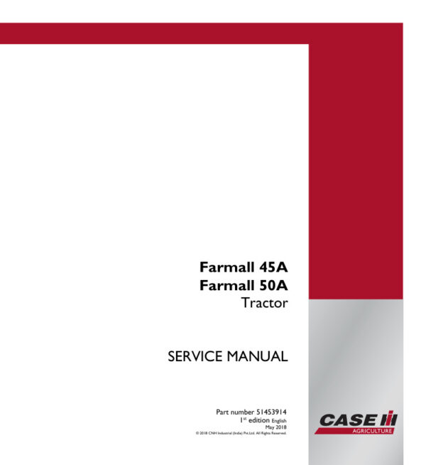 Service manual Case Farmall 45A, 50A Tractor