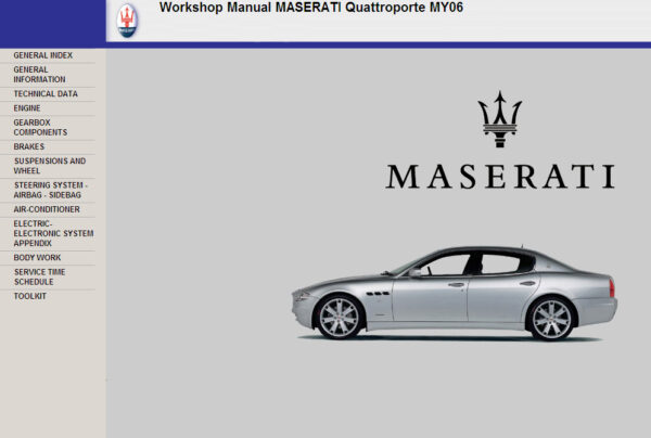 Service manual Maserati Quattroporte MY06 2006-2007