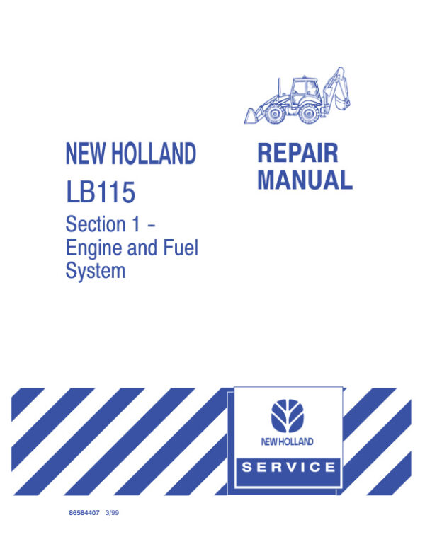 Service manual New Holland LB115 Backhoe | 86584407