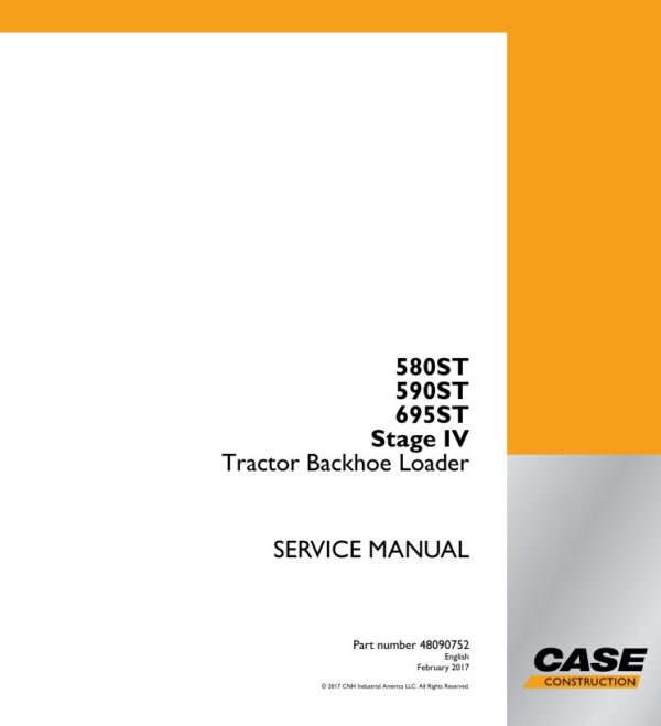 Service manual Case 580ST, 590ST, 695ST (Stage IV) | 48090752