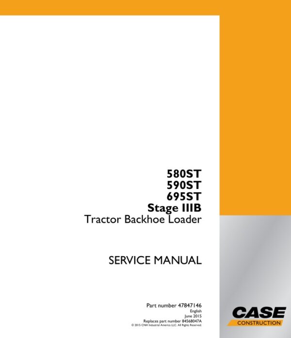 Service manual Case 580ST, 590ST, 695ST (Stage IIIB) | 47847146