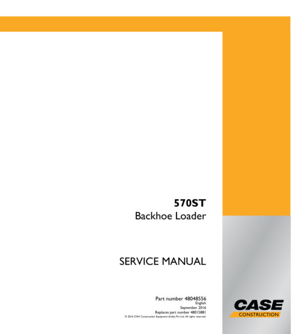 Service manual Case 570ST Backhoe Loader | 48048556