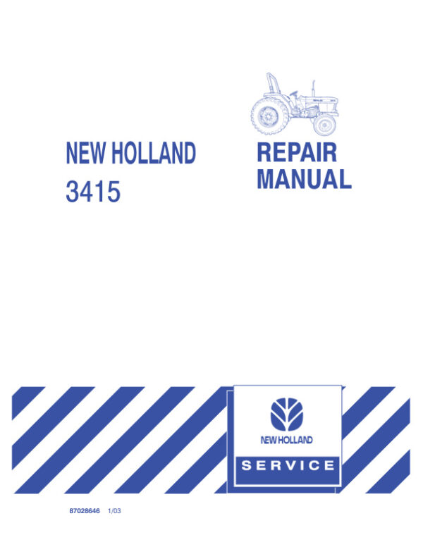 Service manual New Holland 3415 Tractor | 87028646