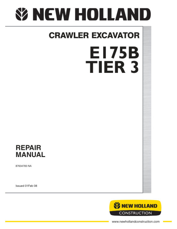 Service manual New Holland E175B (Tier 3) | 87634783
