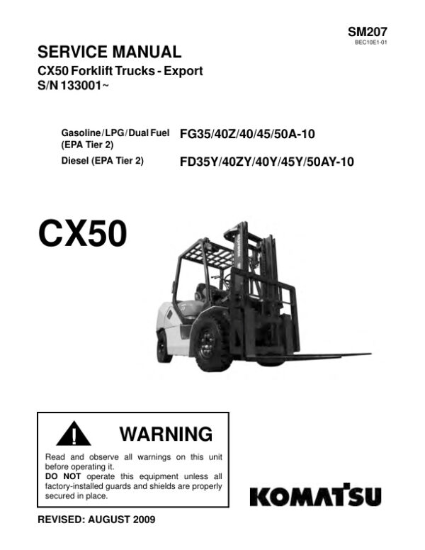 Service manual Komatsu CX50 | SM207