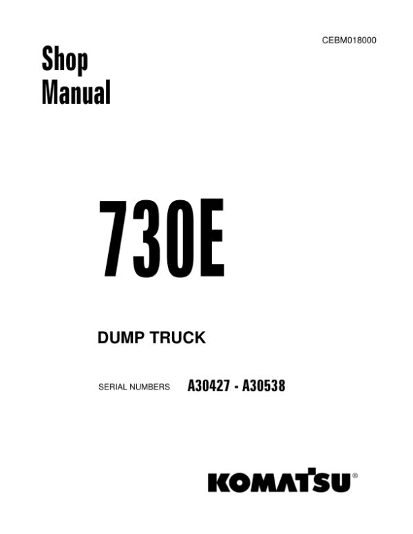 Service manual Komatsu 730E A30427-A30538 | CEBM018000