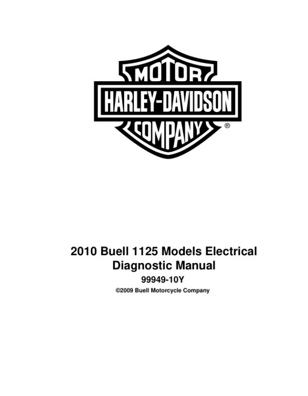 Electrical Diagnostic Manual 2010 Harley-Davidson Buell 1125 Models | 99949-10Y