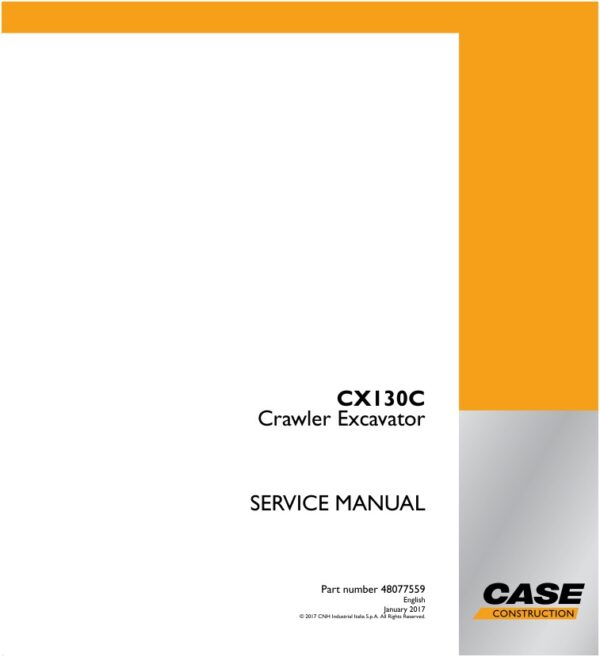 Service manual Case CX130C Crawler Excavator | 48077559