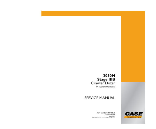 Service manual Case 2050M, Stage IIIB, NGC109000 & Up | 48048571