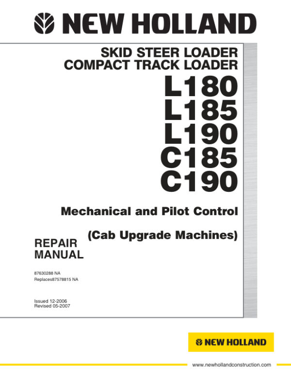 Service manual New Holland L180, L185, L190, C185, C190 | 87630288