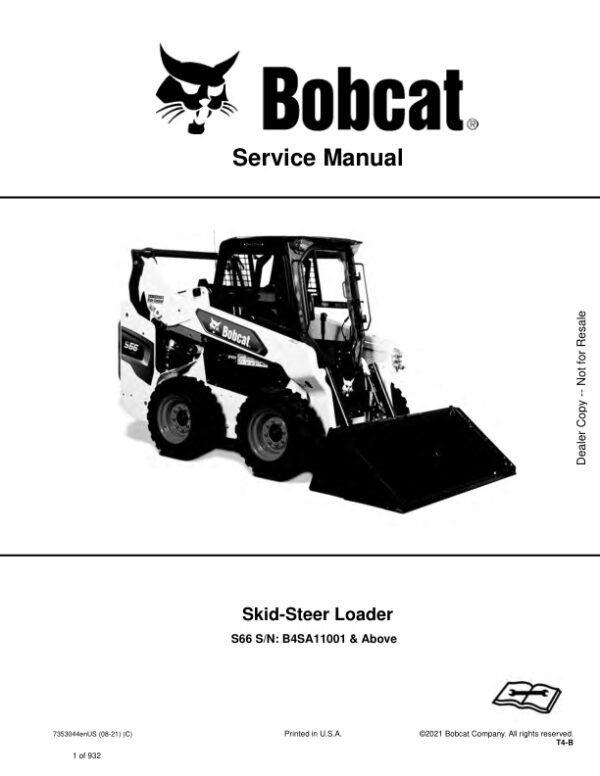 Service manual Bobcat S66 B4SA11001 & Up | 7353044