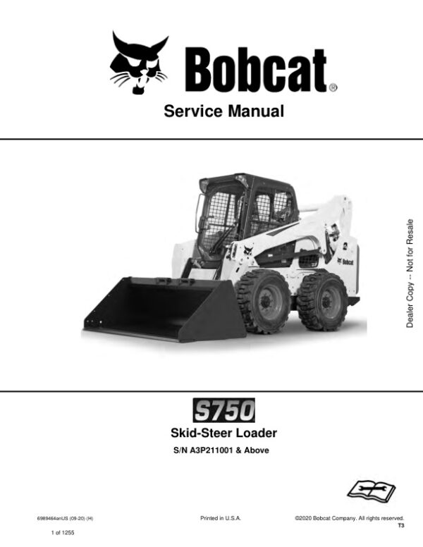 Service manual Bobcat S570 Loader A3P211001 & Up | 6989464
