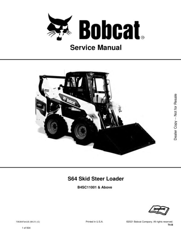 Service manual Bobcat S64 Loader B4SC11001 & Up | 7353047
