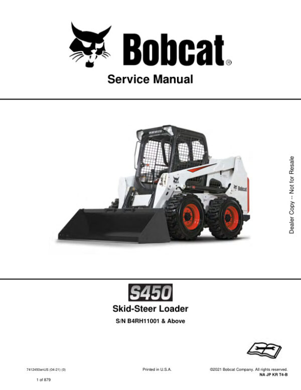 Service manual Bobcat S450 B4RH11001 & Up | 7412450