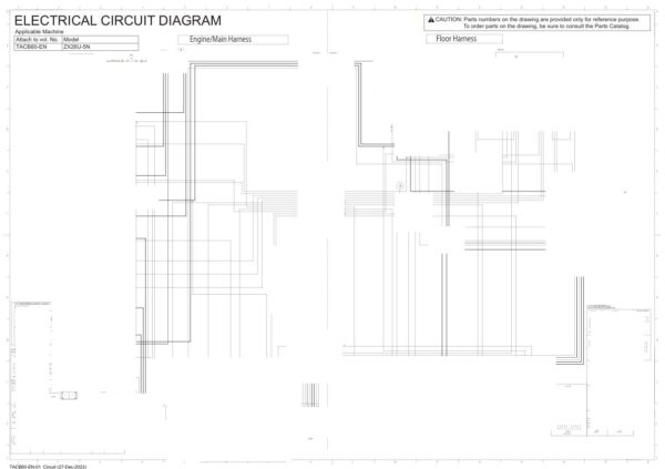 Electrical & Hydraulic Circuit Diagram Hitachi ZX26U-5N | TACB60-EN-01 (2023.12.27)
