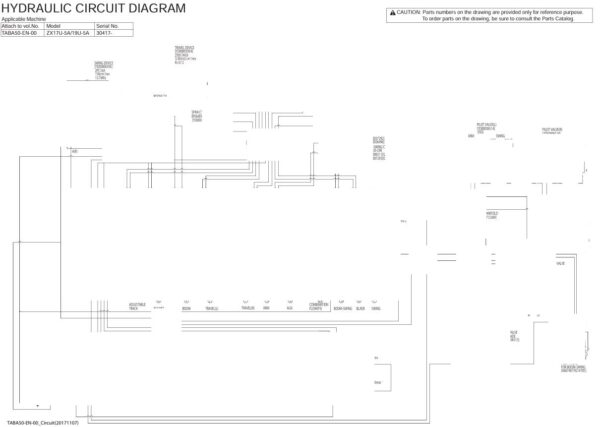 Electrical & Hydraulic Circuit Diagram Hitachi ZX17U-5A, ZX19U-5A | TABA50-EN-00 (2019.11.06)