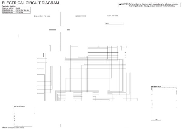 Electrical & Hydraulic Circuit Diagram Hitachi ZX17U-5A, ZX19U-5A | TABA90-EN-00 (2017.11.07)