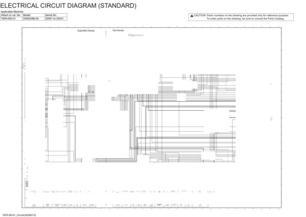 Electrical & Hydraulic Circuit Diagram Hitachi ZX65USB-5A | TAFA-EN-01 (2020.05.25)