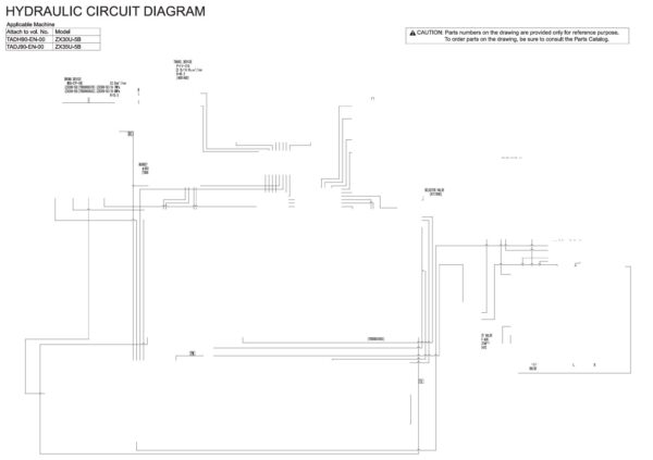 Electrical & Hydraulic Circuit Diagram Hitachi ZX30U-5B, ZX35U-5B | TADJ90-EN-00