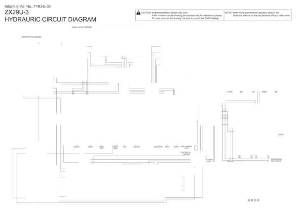 Electrical & Hydraulic Circuit Diagram Hitachi ZX29U-3 | T1NJ-E-00