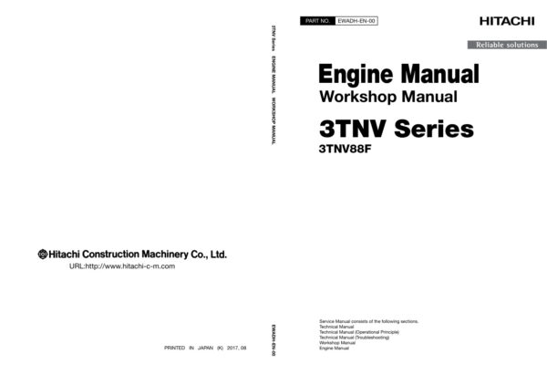 Service manual Hitachi 3TNV Series, 3TNV88F Engine | EWADH-EN-00
