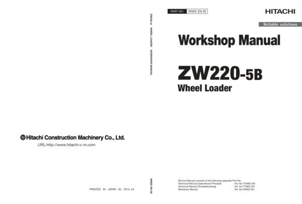 Service manual Hitachi ZW220-5B Loader | WNEE-EN-00