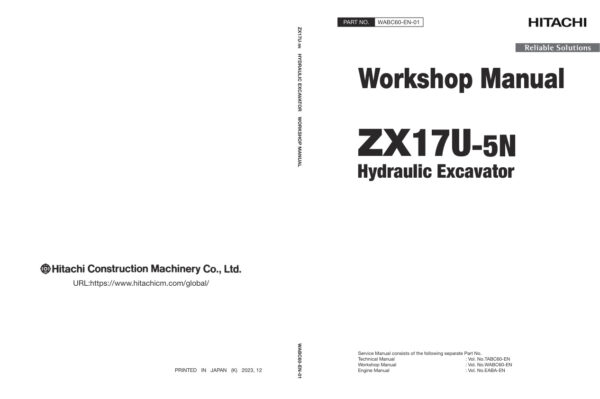 Service manual Hitachi ZX17U-5N Excavator | WABC60-EN-01