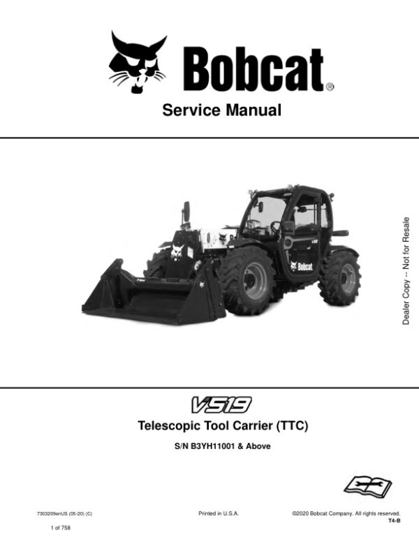 Service manual Bobcat V519 B3YH11001 & Up | 7303209