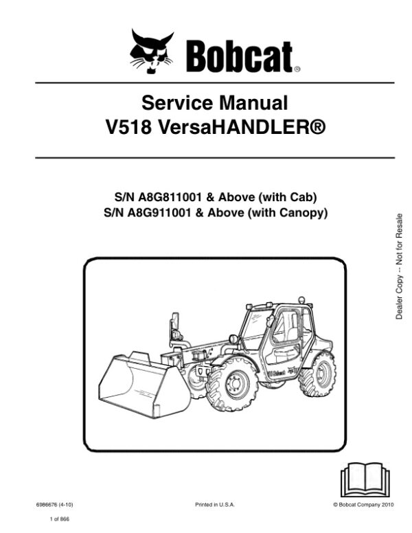 Service manual Bobcat V518 VersaHANDLER | 6986676