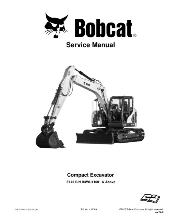 Service manual Bobcat E145 B4WU11001 & Up | 7387076
