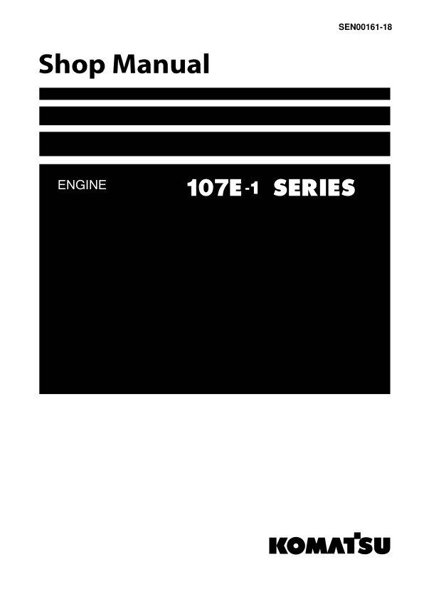 page_1 Service manual Komatsu SAA6D107E-1, SAA4D107E-1, 107E-1 Series | SEN00161-18