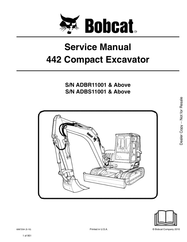 page_1 Service manual Bobcat 442 ADBR11001, ADBS11001 & Up | 6987204 (5-10)