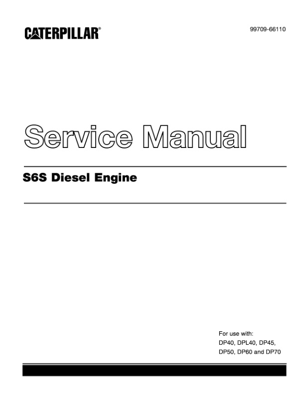 page_1 Service manual Caterpillar S6S Diesel Engine | 99709-66110