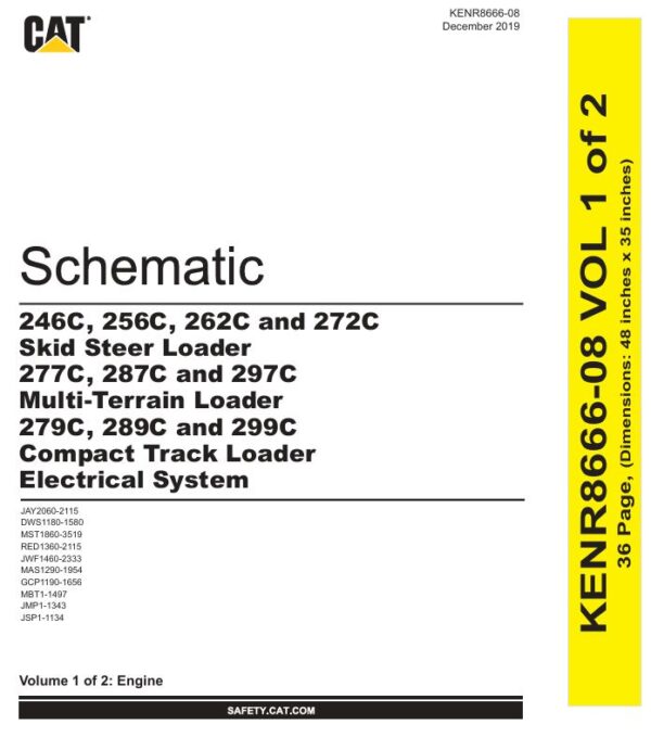 Schematic Caterpillar 246C, 256C, 262C, 272C, 277C, 287C, 297C 279C ...