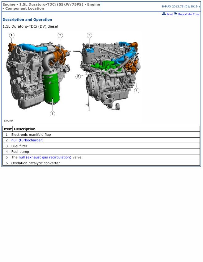 0 Service manual Ford Engine 1.5L Duratorq-TDCi (55kW/75PS) | 2012 & Up