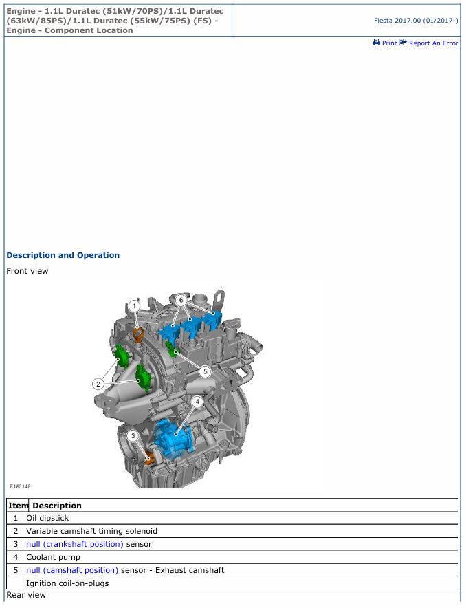0 Service manual Ford Engine 1.1L Duratec (51 kW/70 PS, 55 kW/75 PS, 63 kW/85 PS) (FS) | 2017 & Up