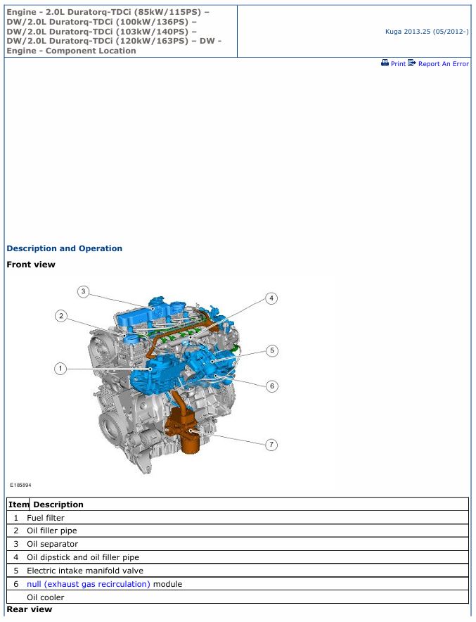 0 Service manual Ford Engine 2.0L Duratorq-TDCi (85 kW/115 PS, 100 kW/136 PS, 103 kW/140 PS, 120 kW/163 PS) DW | 2012 & Up