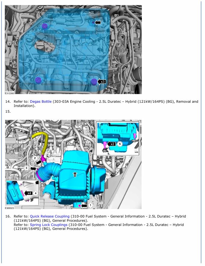 0 Service manual Ford Engine 2.5L Duratec Hybrid (121kW/164PS) (BG) | 2019 & Up