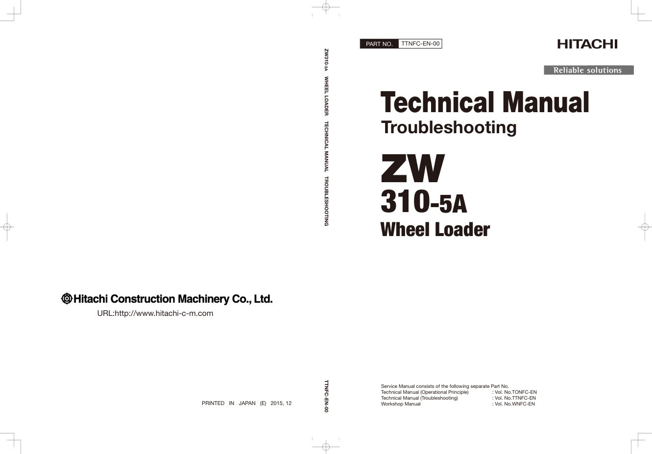 page_1 Technical Manual Hitachi ZW310-5A Wheel Loader | TTNFC-EN-00 (2018.01.26)