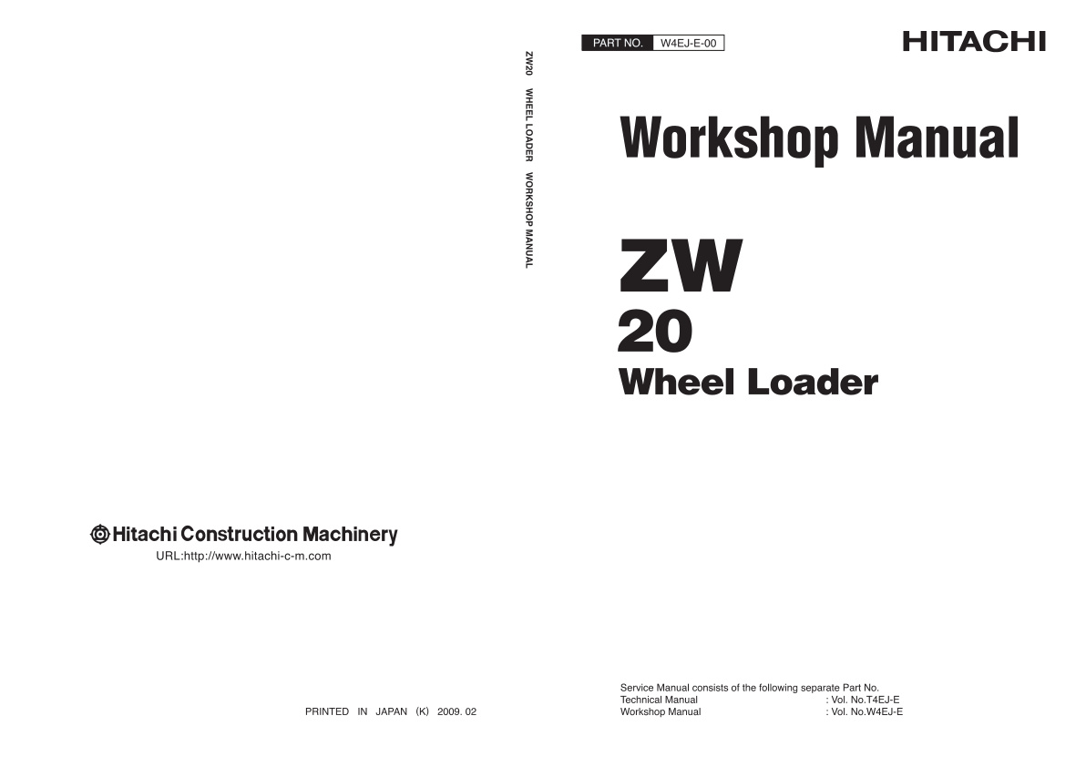 page_1 Service manual Hitachi ZW20 Wheel Loader | W4EJ-E-00