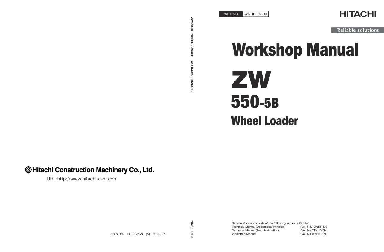 page_1 Service manual Hitachi ZW550-5B Wheel Loader | WNHF-EN-00