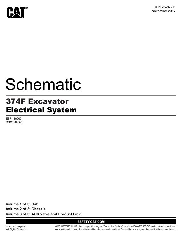0 Schematic Caterpillar 374F Excavator | UENR2487-05