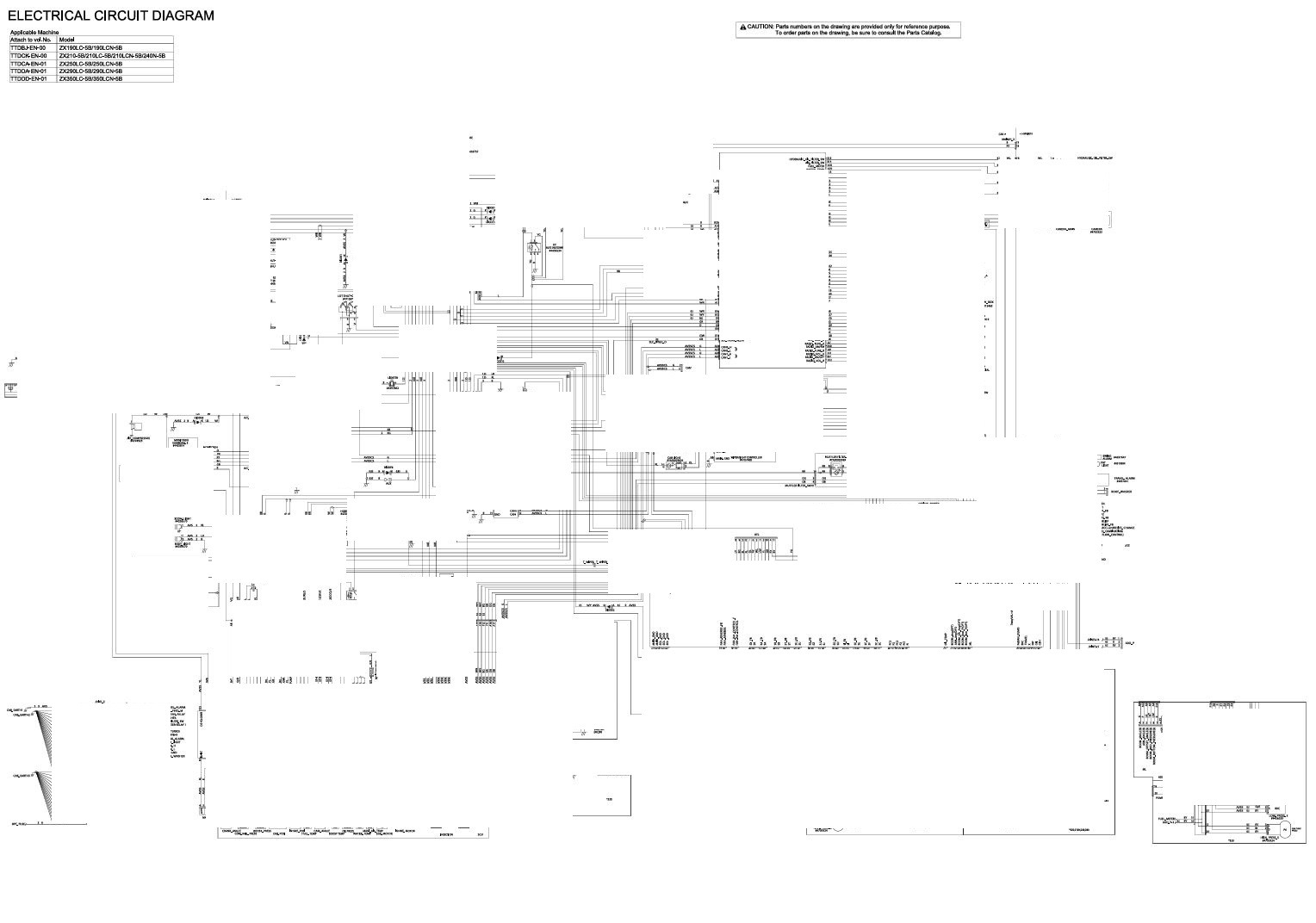 0 Electrical & Hydraulic Circuit Diagram Hitachi ZX190LC-5B Hydraulic Excavator | TTDBJ-EN-00
