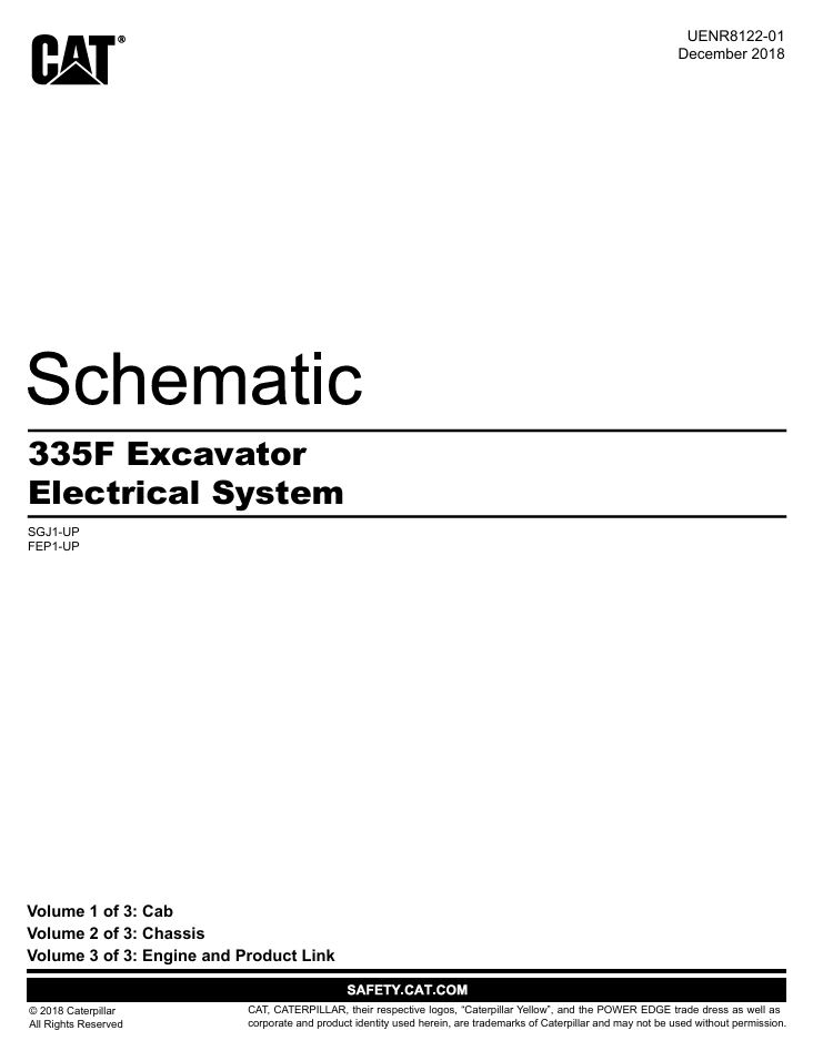 0 Schematic Caterpillar 335F Excavator (Electrical System) | UENR8122-01