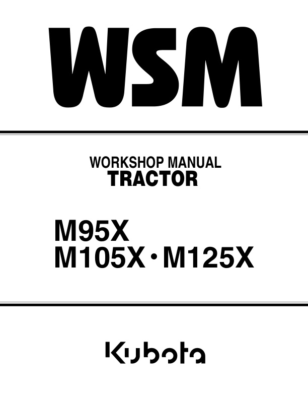 page_1 Service manual Kubota M95X, M105X, M125X Tractor | 97897-13270