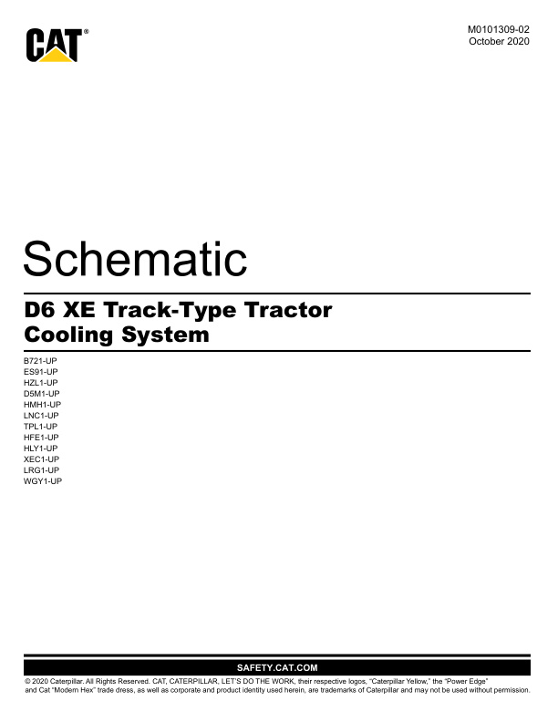 page_3 Schematic Caterpillar D6 XE Bulldozer Cooling System | M0101309-02
